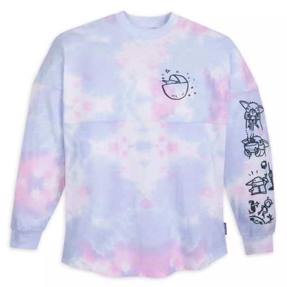 Disney Tops - Disney Star Wars The Mandalorian Grogu Tie Dye Spirit Jersey Adult - NEW IN HAND
